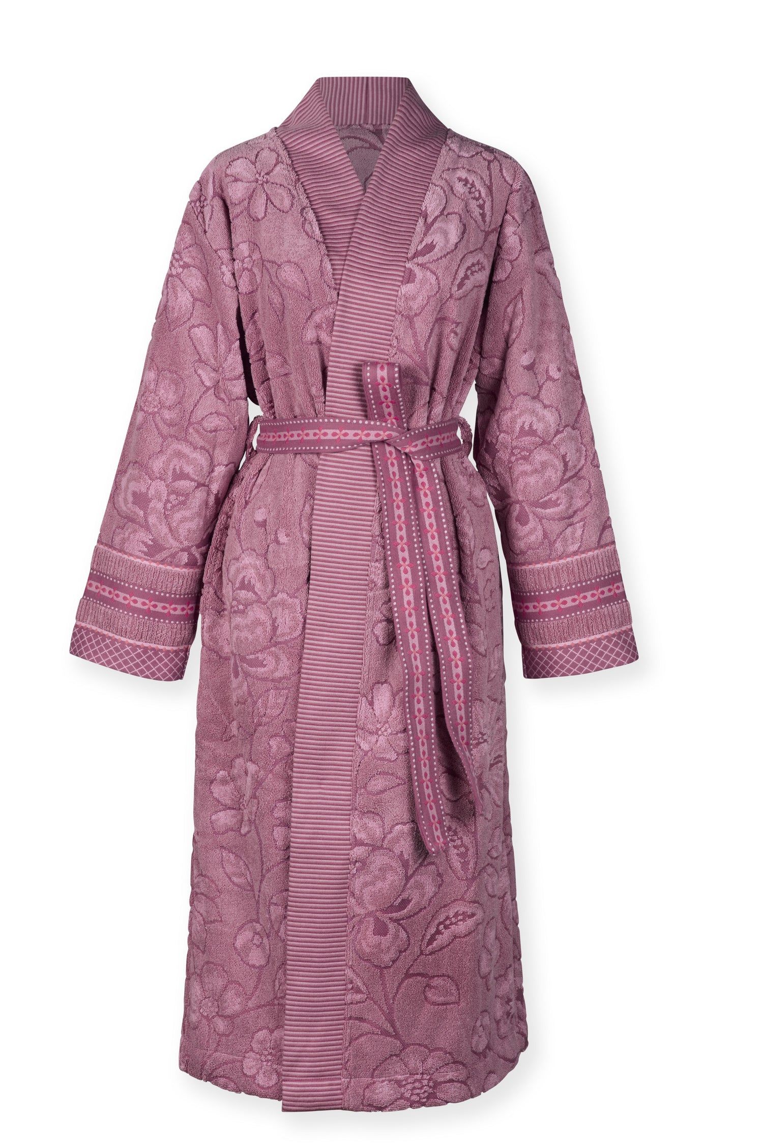 Pip Studio Jasmin Jacquard Badjas - Licht roze