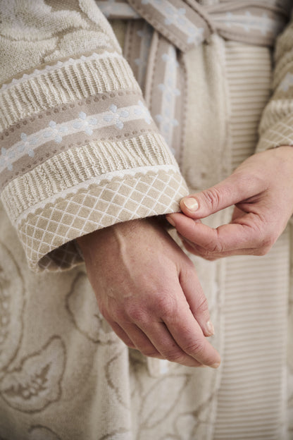 Pip Studio Jasmin Jacquard Bathrobe - Sand
