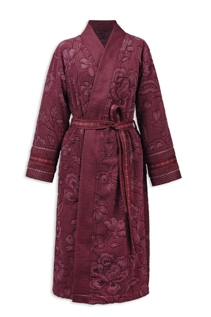 Pip Studio Jasmin Jacquard Bathrobe - Dark Pink