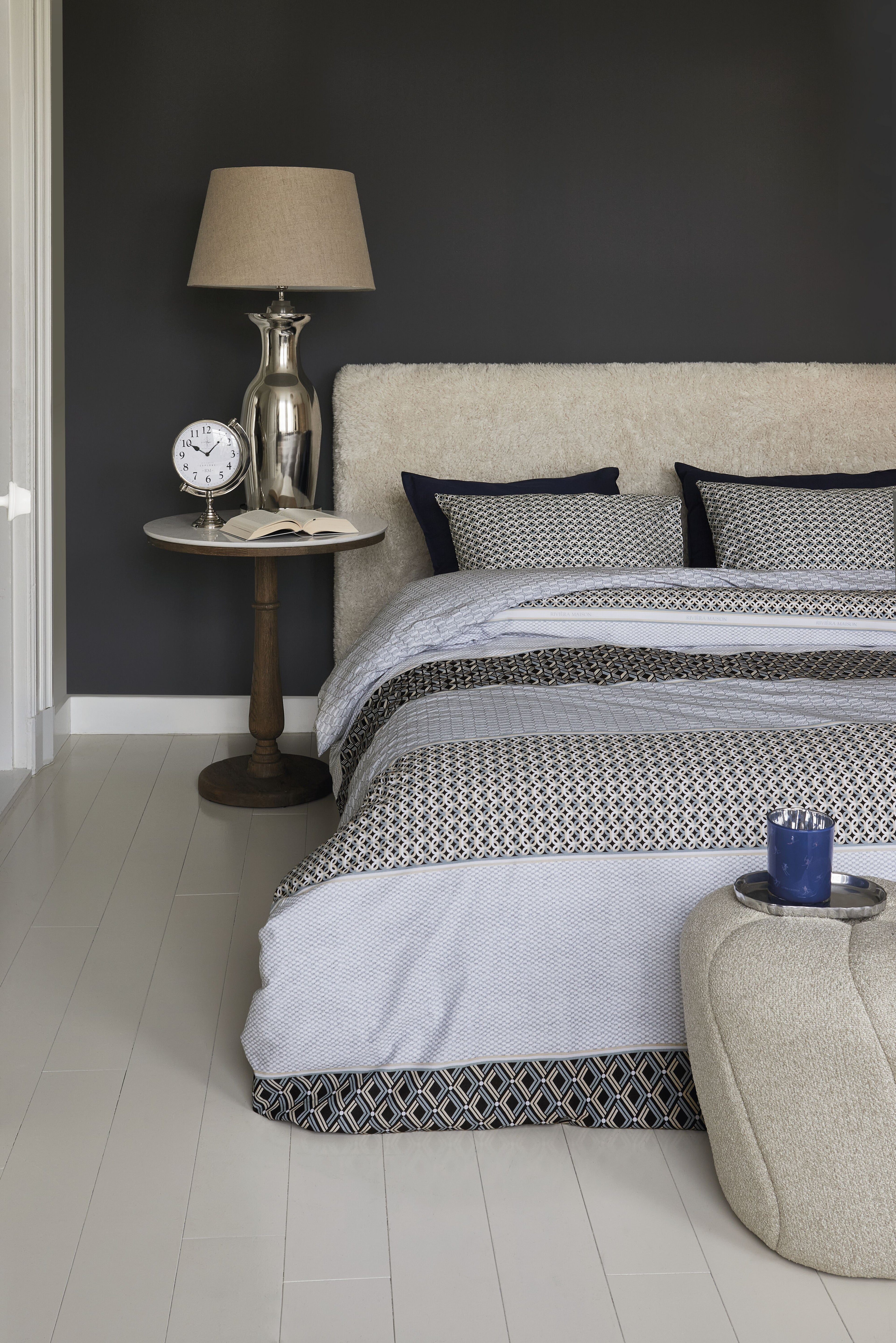 Lawrence Duvet Cover - Blue-Grey