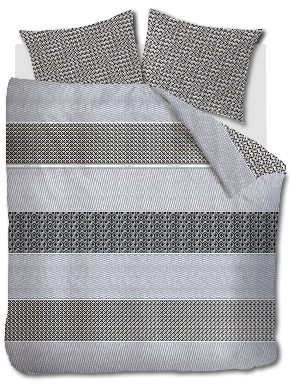 Lawrence Duvet Cover - Blue-Grey