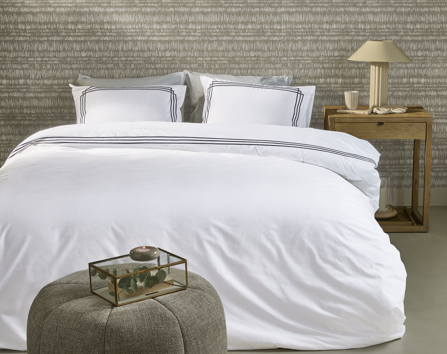 Leandro Duvet Cover - Navy