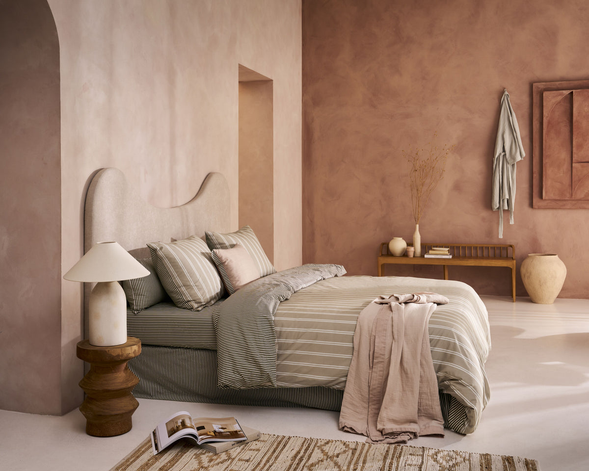 vtwonen Mini Stripe Decoratiekussen - Naturel