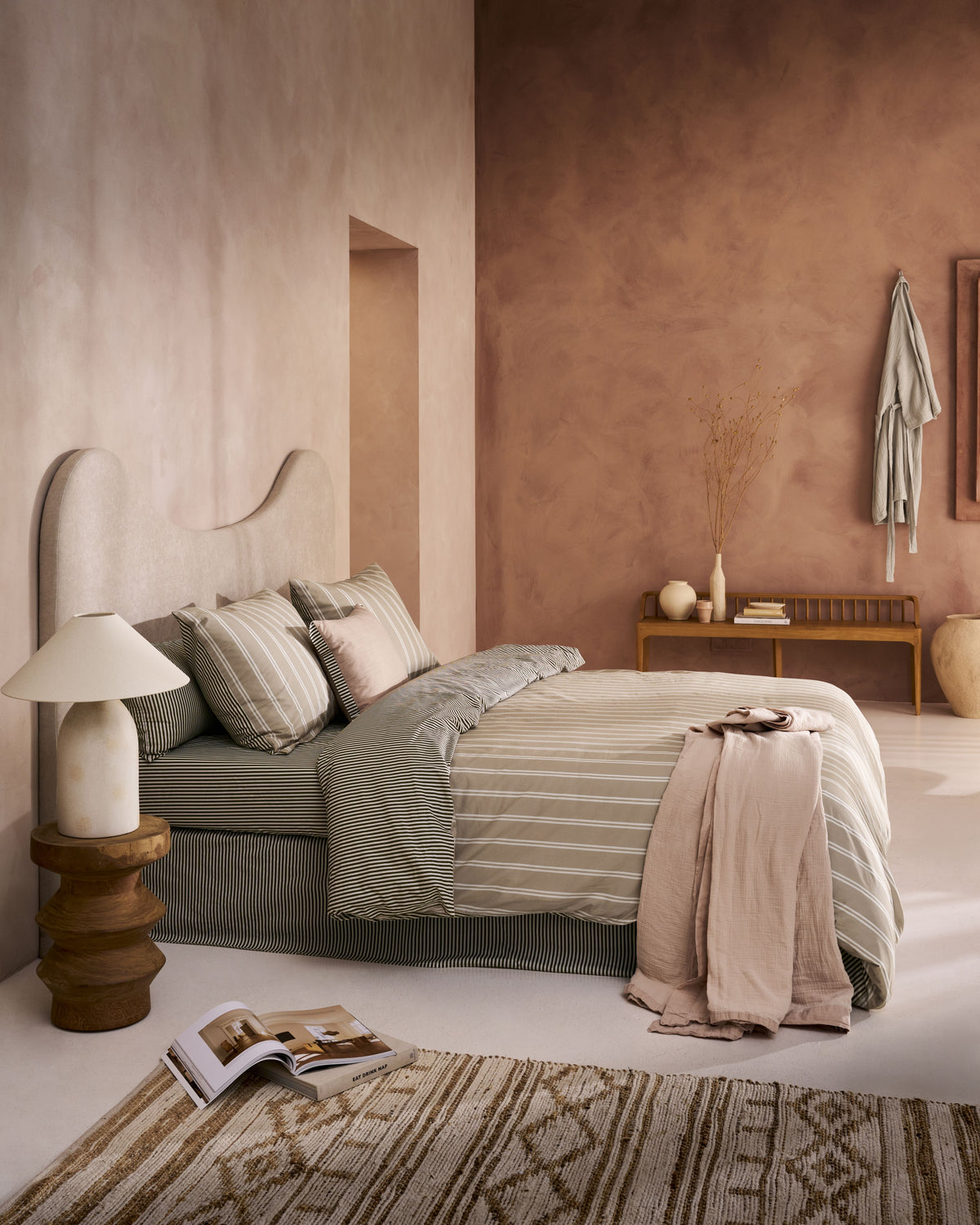 vtwonen Mini Stripe Decoratiekussen - Naturel