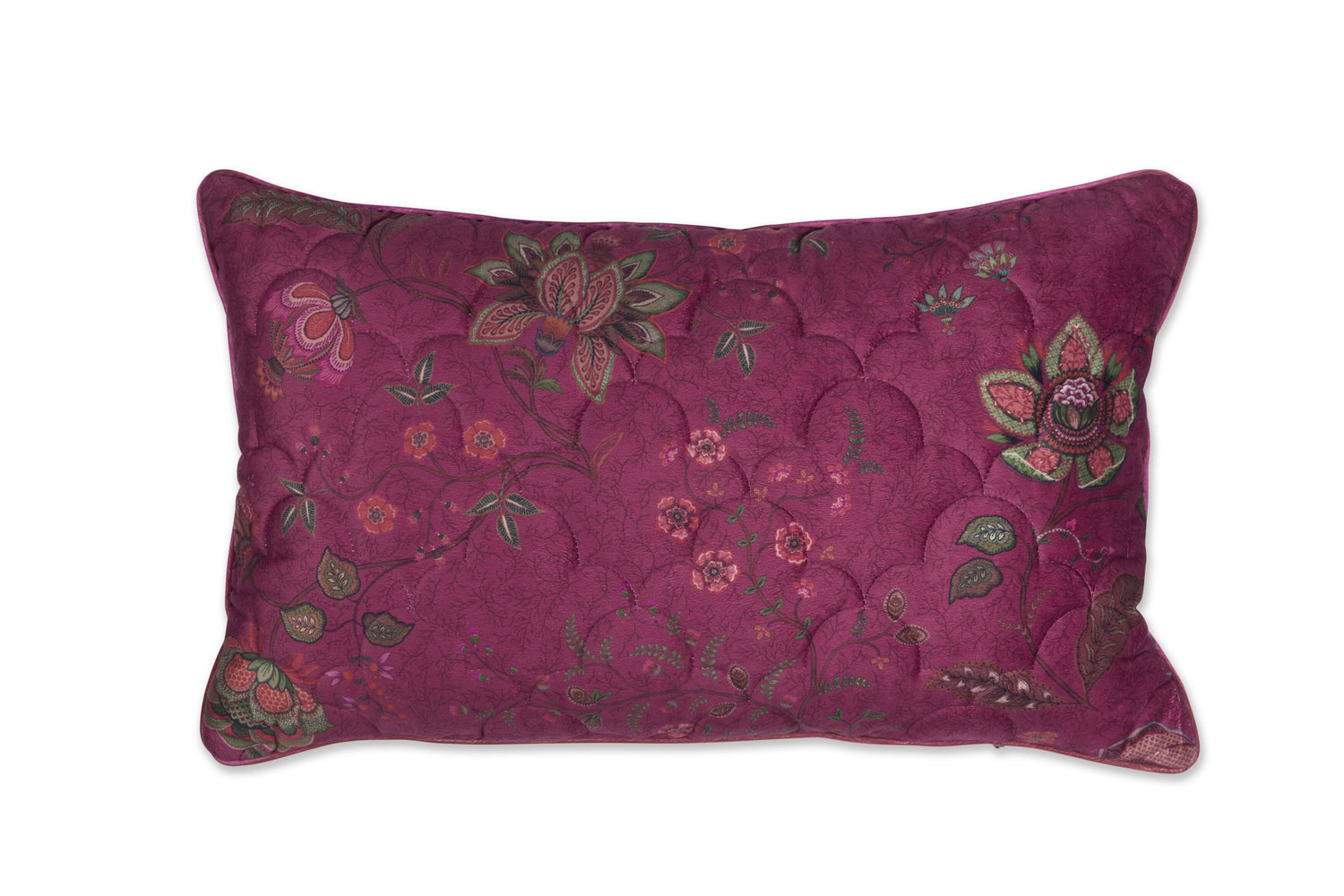 Pip Studio Mumbai Morning Velvet Decoratiekussen - Donker roze