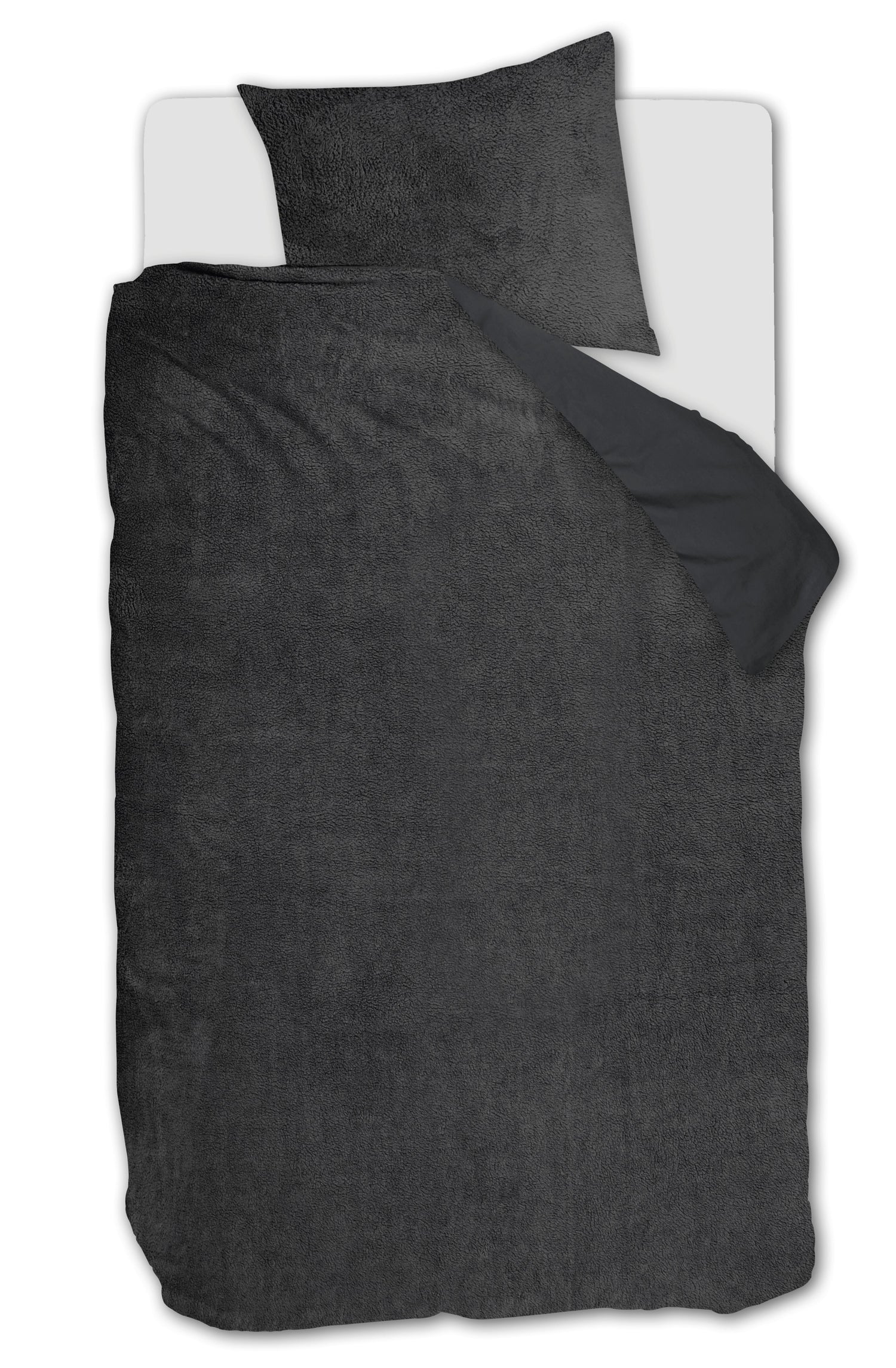 Plush Duvet Cover - Anthracite
