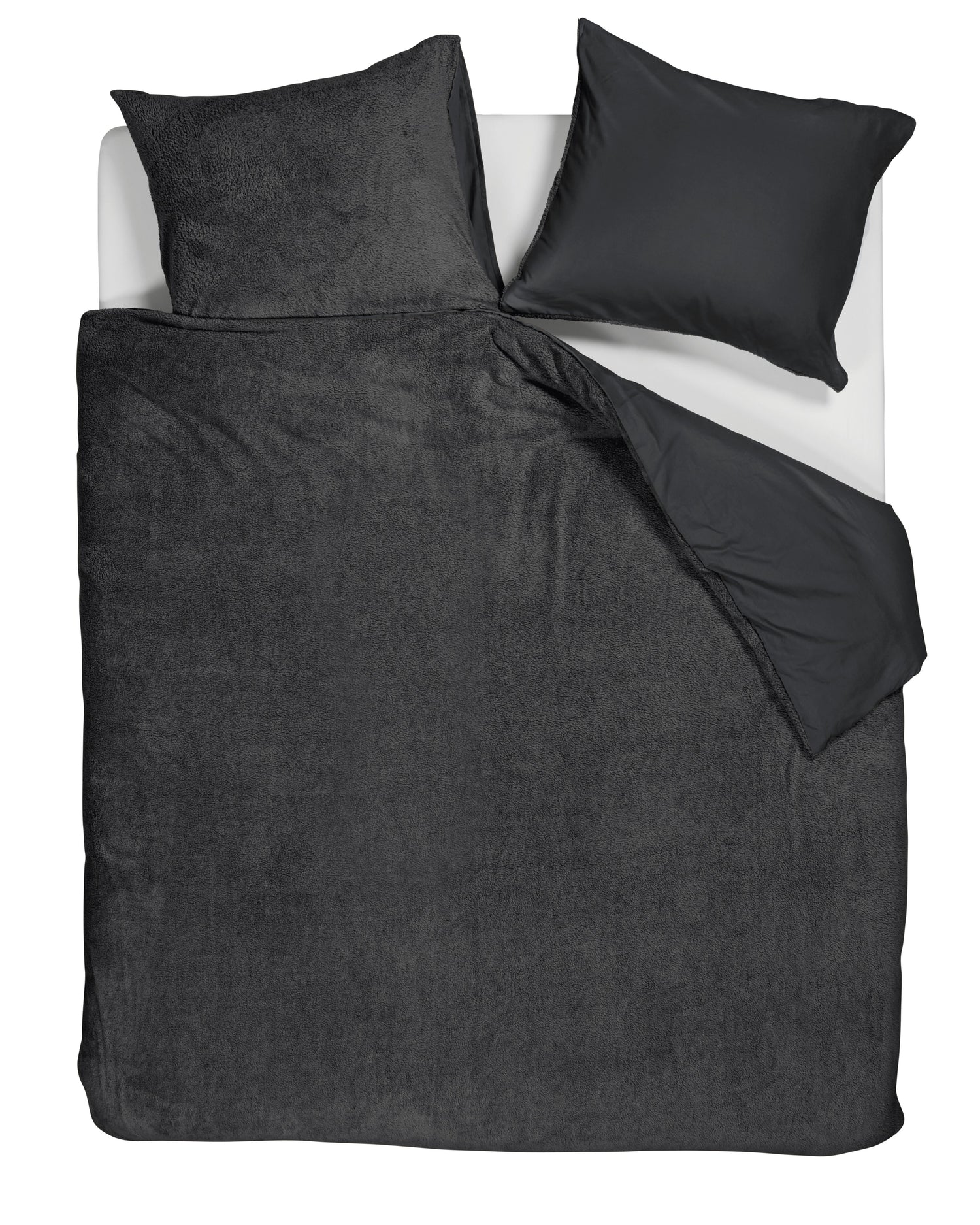 Plush Duvet Cover - Anthracite