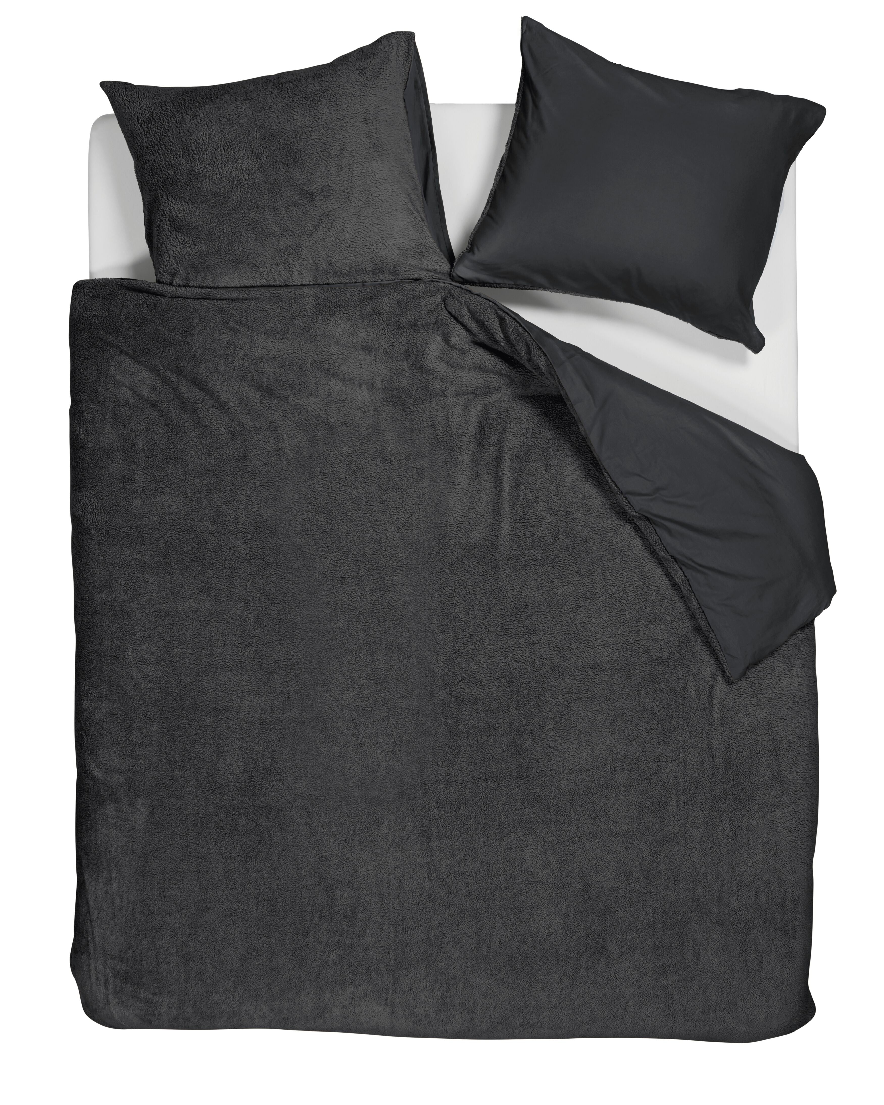 Plush Duvet Cover - Anthracite
