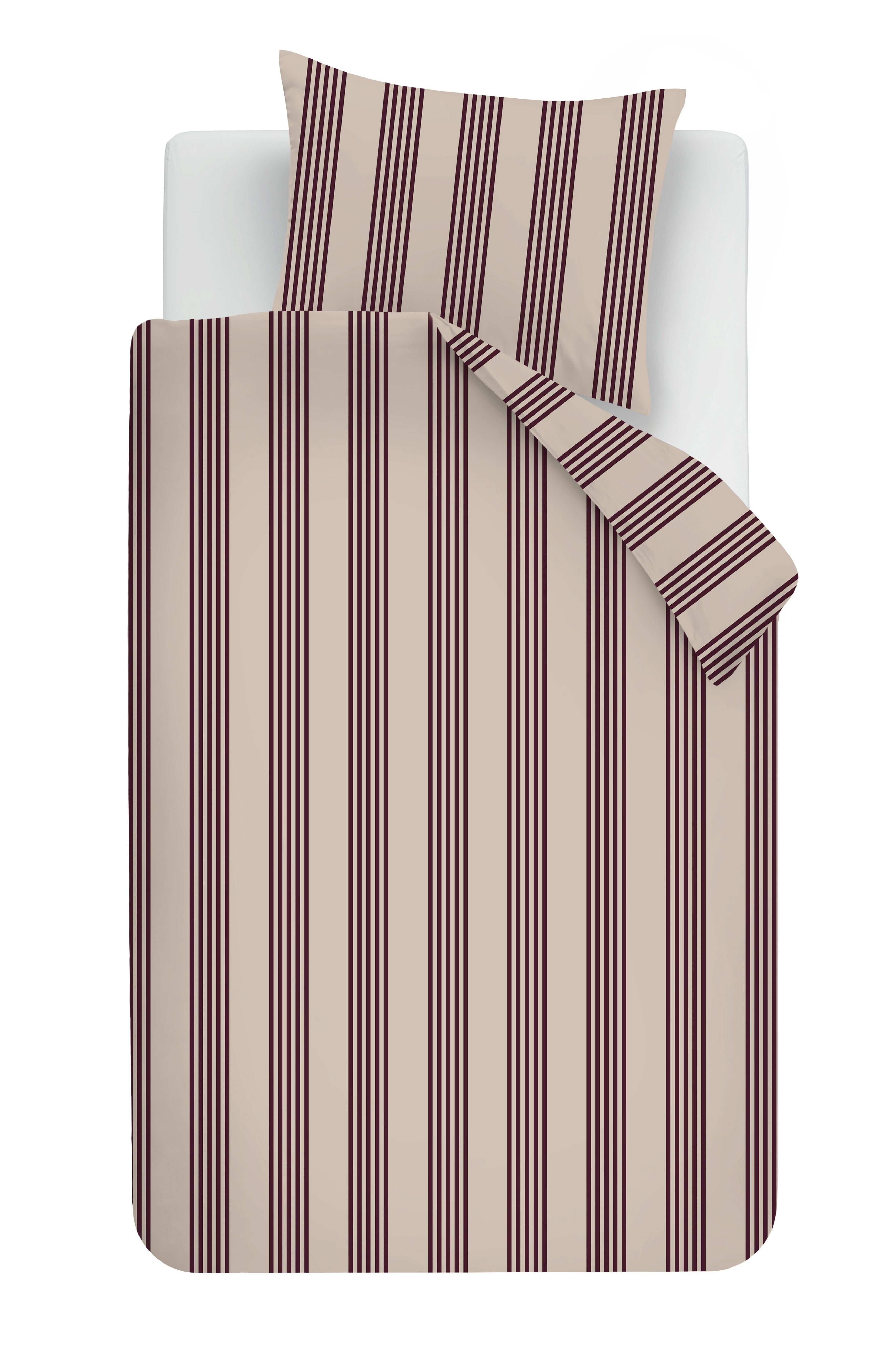 Pure Stripe Dekbedovertrek - Naturel