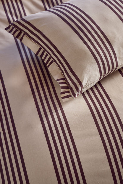 Pure Stripe Dekbedovertrek - Naturel