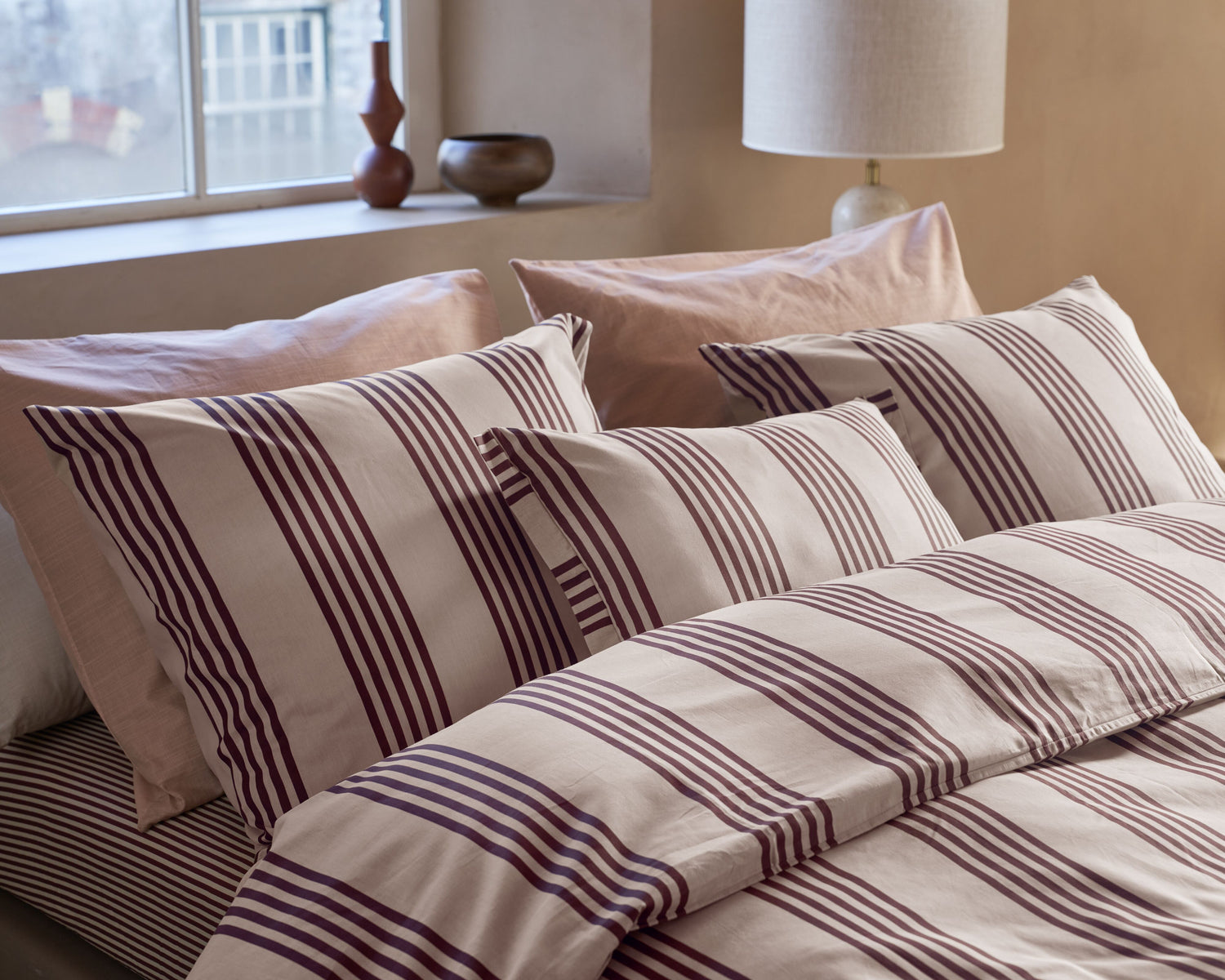 vtwonen Pure Stripe Decoratiekussen - Naturel
