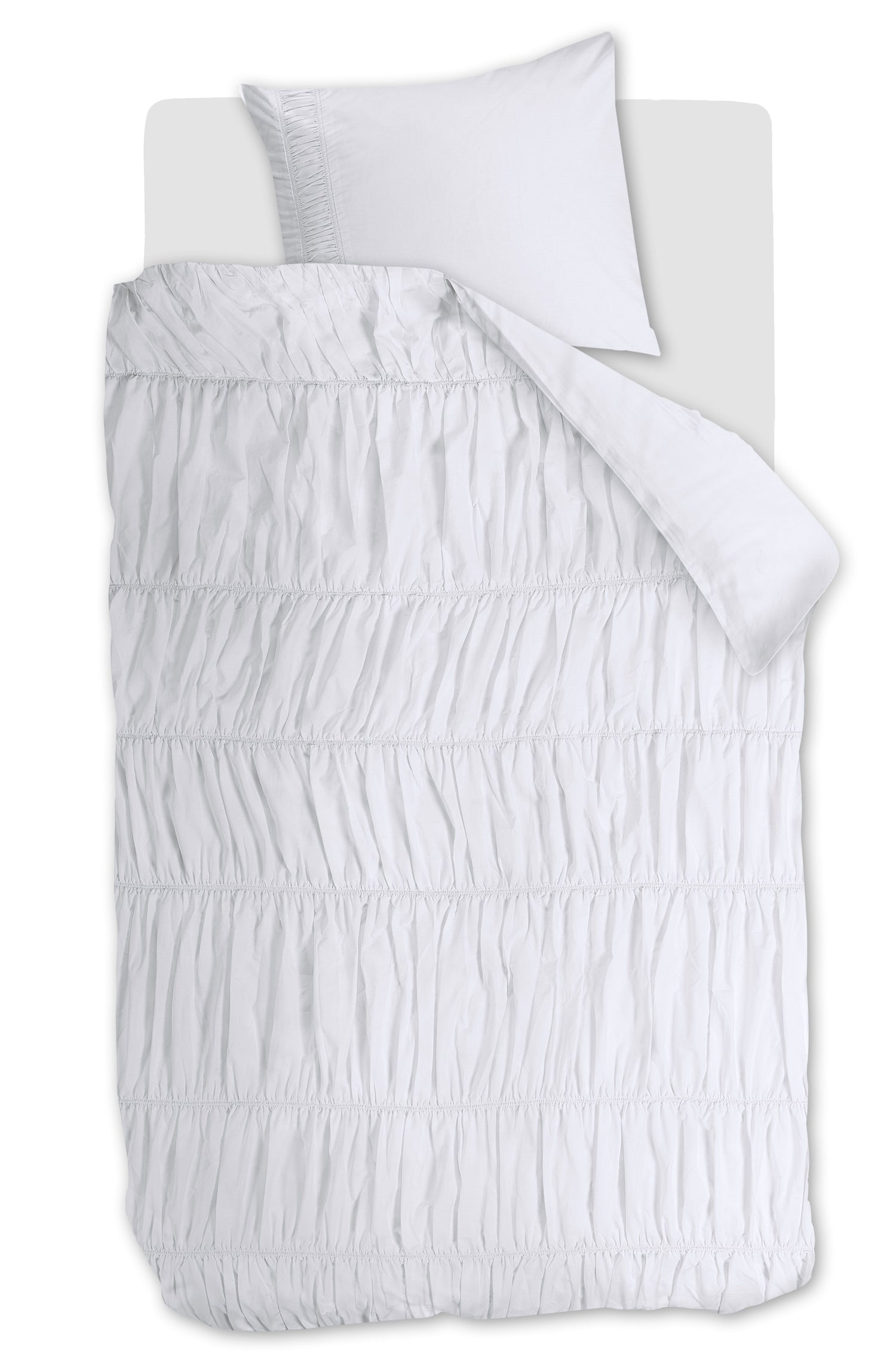 Ruffle Dekbedovertrek - Wit