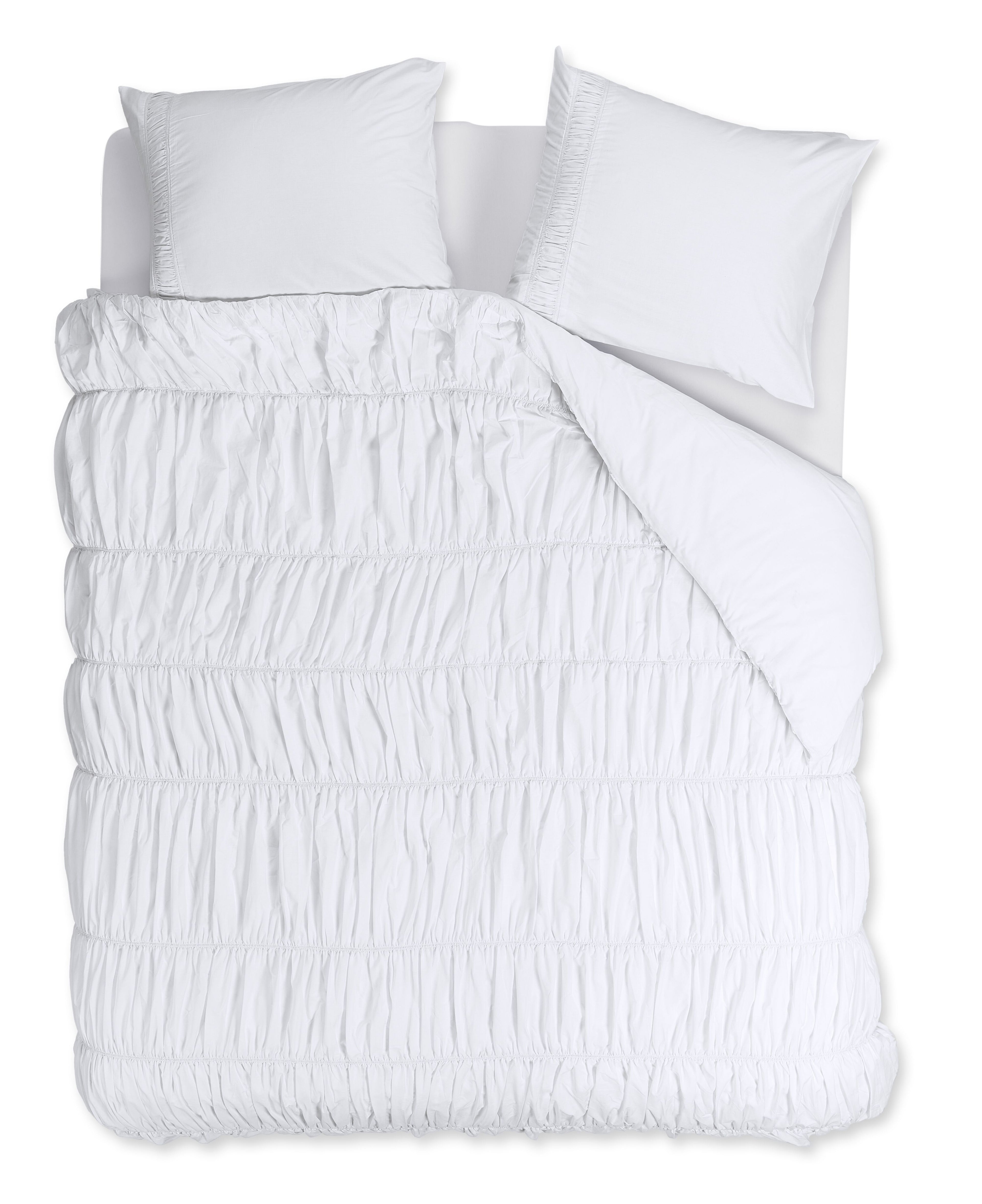 Ruffle Dekbedovertrek - Wit