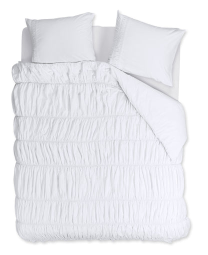 Ruffle Dekbedovertrek - Wit