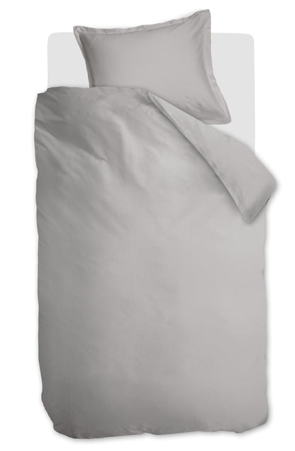 Satin Plain Duvet Cover - Grey