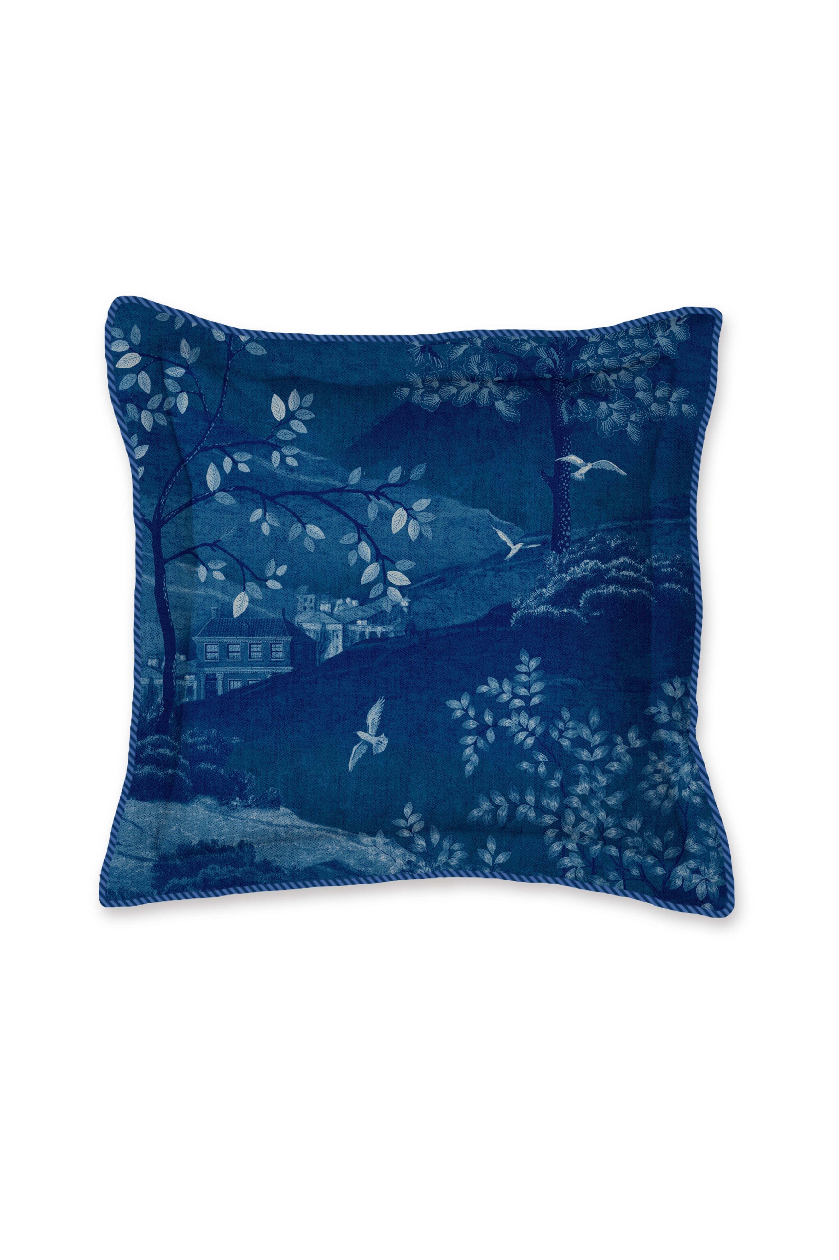 Pip Studio Sundara Wood Decoratiekussen - Donkerblauw