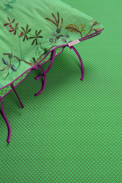 Pip Studio Hoeslaken - katoen - Midden groen