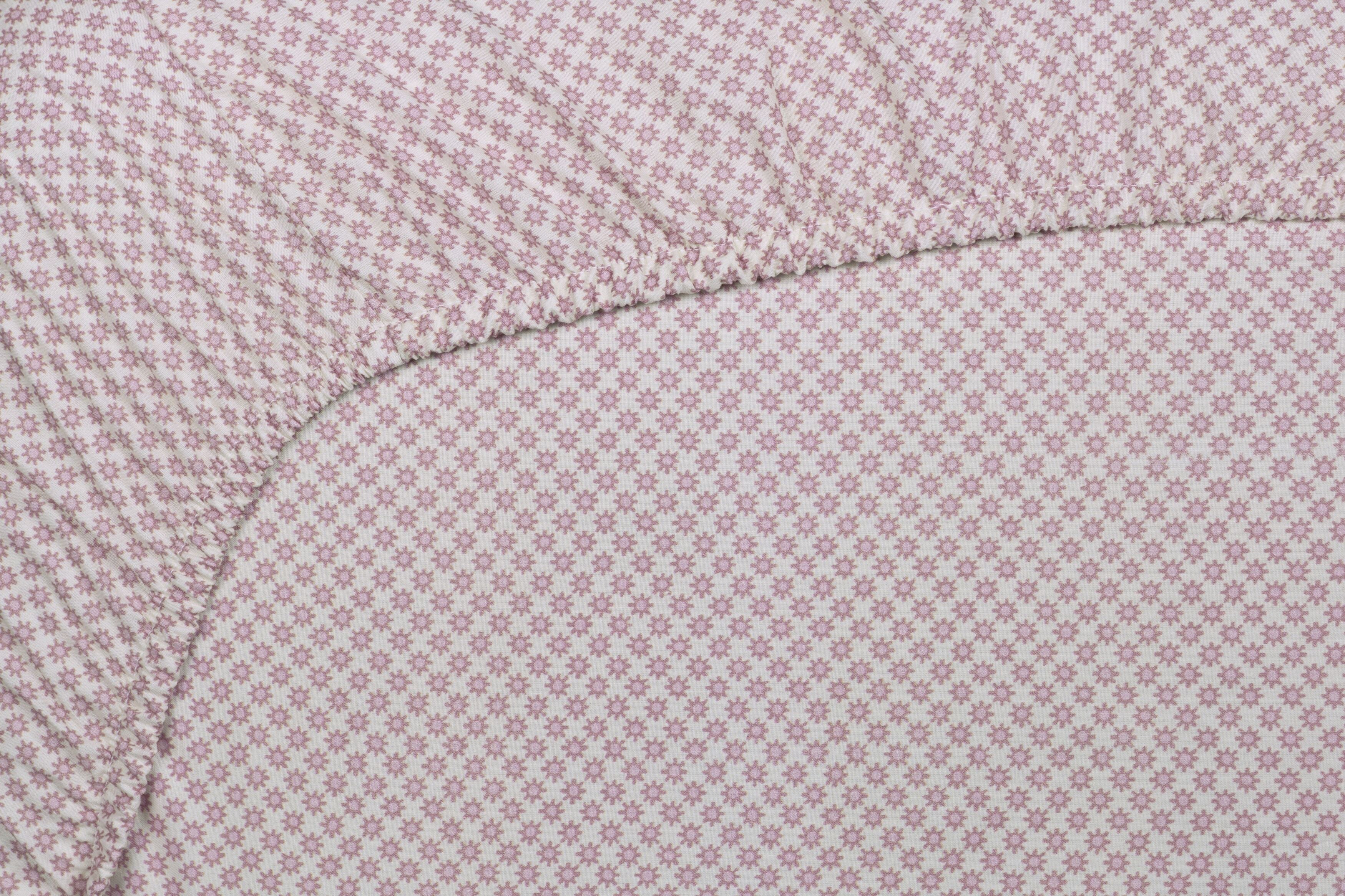 Pip Studio Hoeslaken - katoen - Wit Roze