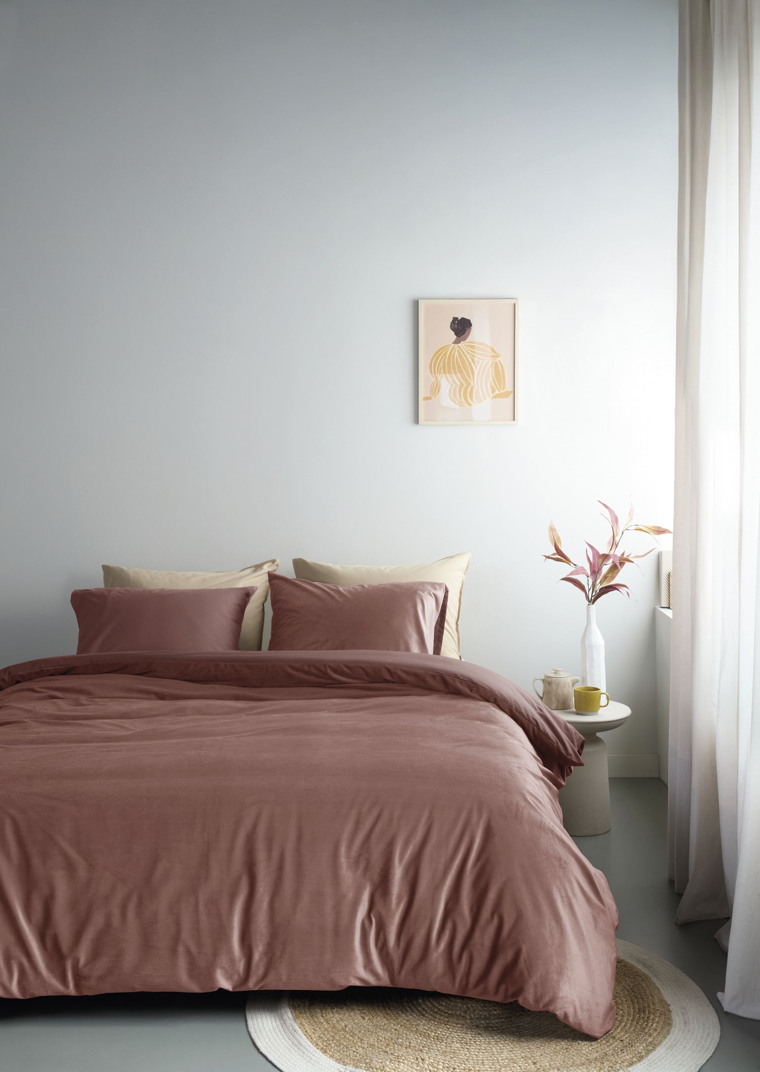 Velvet Duvet Cover - Pink