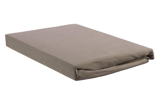 Gloed gevolg Enzovoorts Beddinghouse Jersey Topper Fitted Sheet Taupe