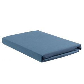 Beddinghouse Jersey Topper Fitted Sheet With Split Blue